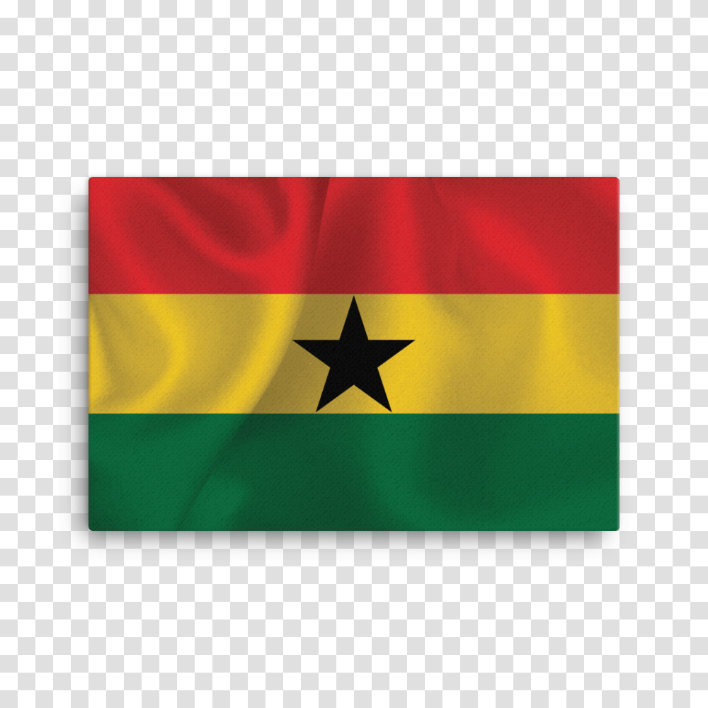 Ghana Flag Canvas Blue Apple Designs, Star Symbol, Logo, Trademark Transparent Png