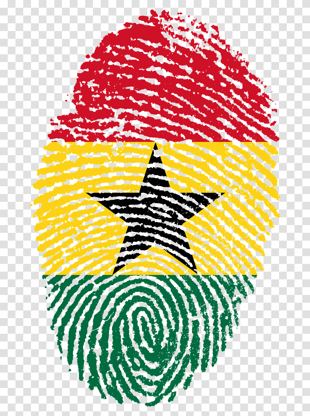 Ghana Flag Fingerprint, Star Symbol Transparent Png
