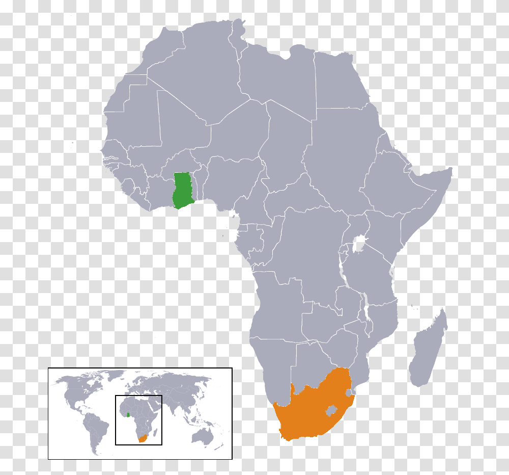 Ghana South Africa Locator Ghana On African Map, Diagram, Atlas, Plot, Cow Transparent Png