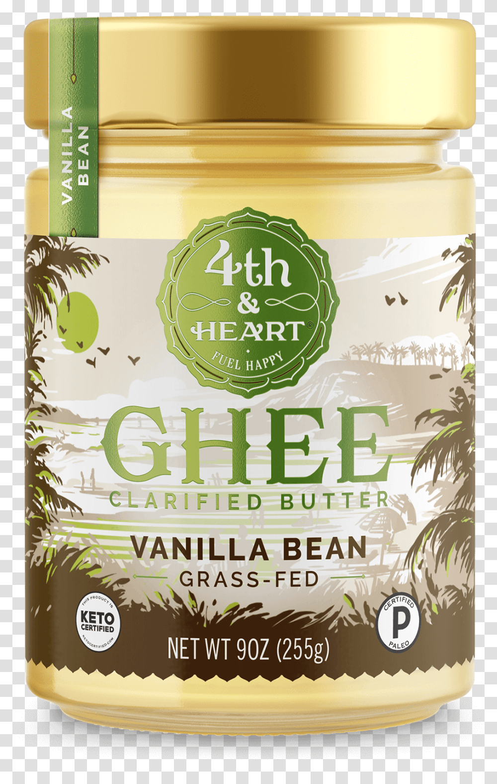 Ghee Vanilla Bean 4th And Heart Vanilla Ghee, Plant, Liquor, Alcohol, Beverage Transparent Png
