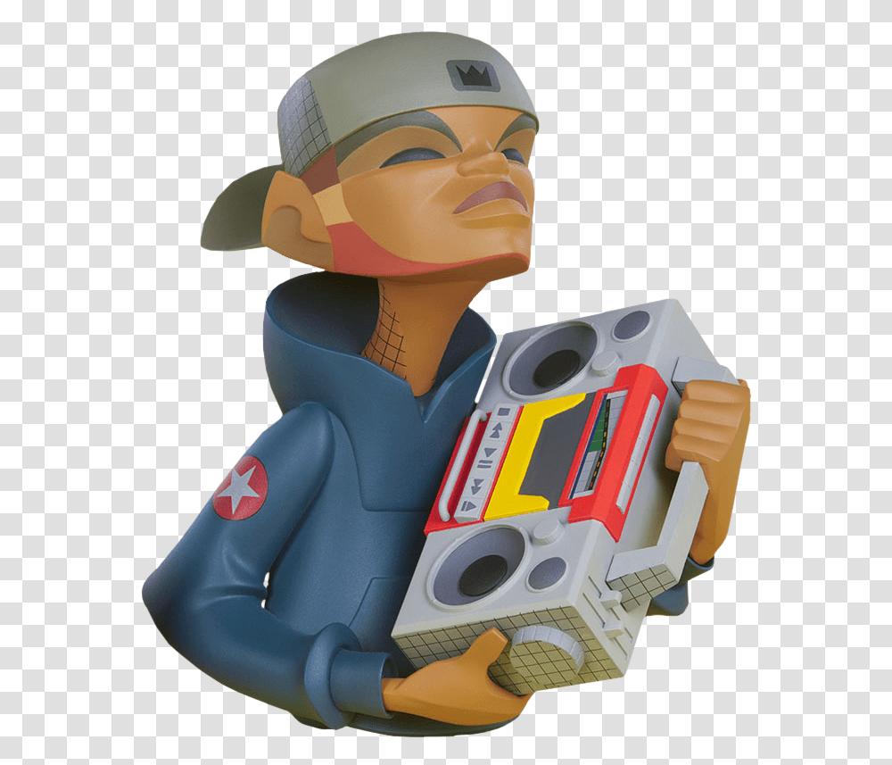 Ghetto Blaster 7 Vinyl Figure By Kano Ghetto Character, Helmet, Apparel, Toy Transparent Png