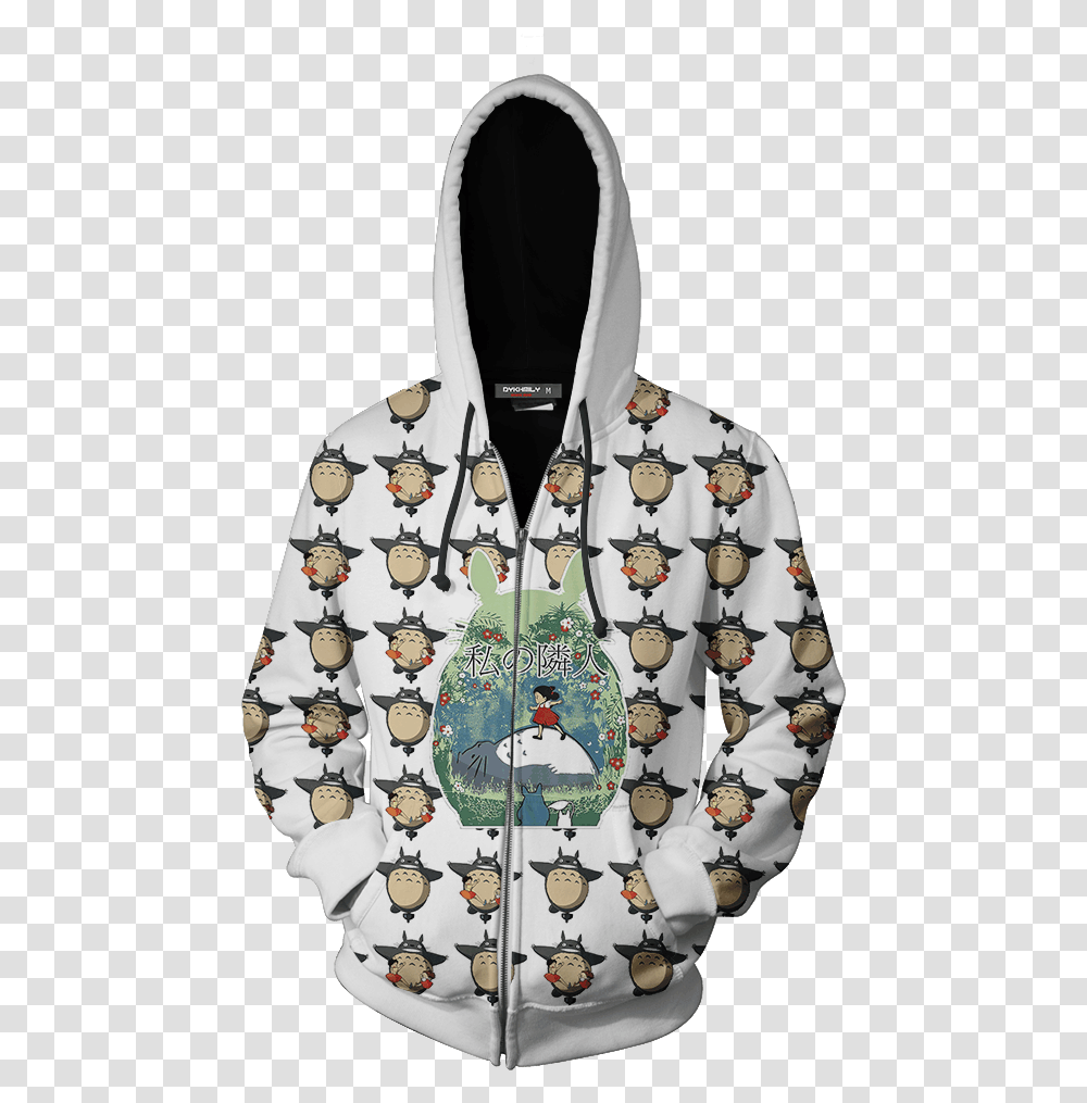 Ghibli Studio My Neighbor Totoro Seamless Zip Up Hoodie Hoodie, Jacket, Coat, Vest Transparent Png