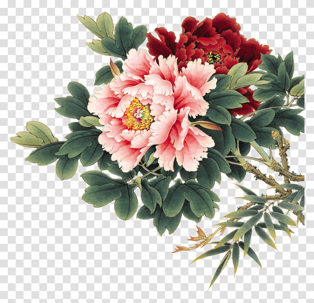 Ghim Ca Doris Yershova Trn Flowers In Peony Chinese Painting, Plant, Floral Design, Pattern, Graphics Transparent Png