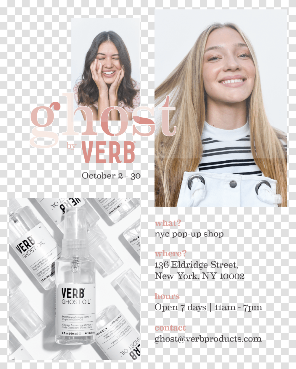 Ghost Bday Header Image E Verb Hair Care, Person, Advertisement, Poster, Beverage Transparent Png