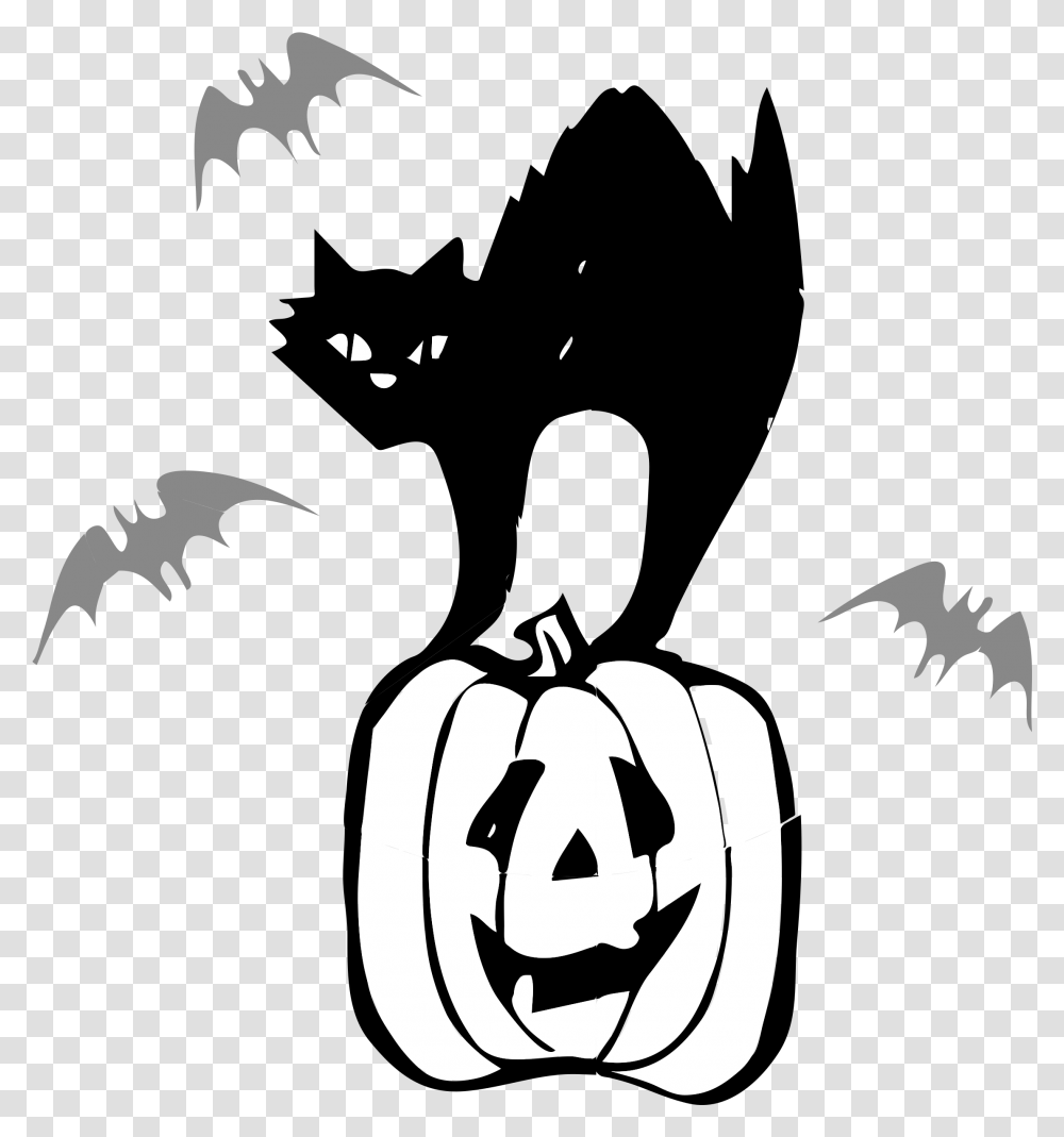 Ghost Clipart Cat Free For Download Black Cat Clipart Halloween, Symbol, Stencil, Batman Logo, Silhouette Transparent Png