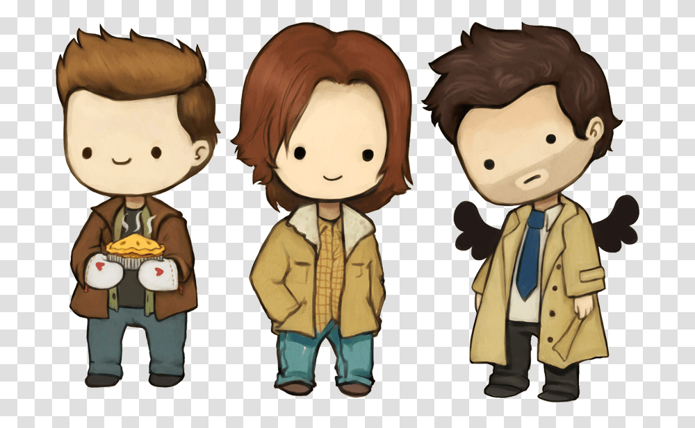 Ghost Clipart Supernatural Chibi Castiel Sam And Dean, Doll, Toy, Person Transparent Png