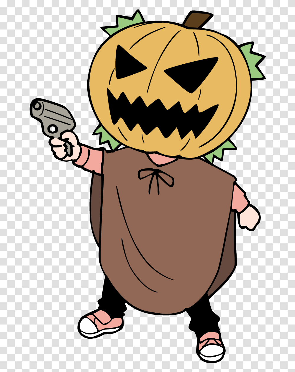 Ghost Clipart Translucent Pumpkin Halloween Anime Girl, Weapon, Weaponry, Plant, Gun Transparent Png