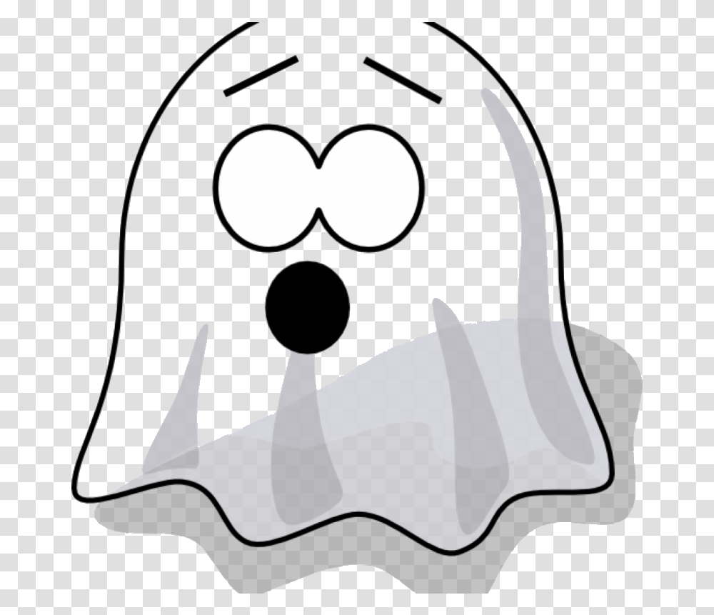 Ghost Cute Clipart Scared Clip Art At Clker Vector Ghost Cartoon, Handbag, Accessories, Accessory, Purse Transparent Png