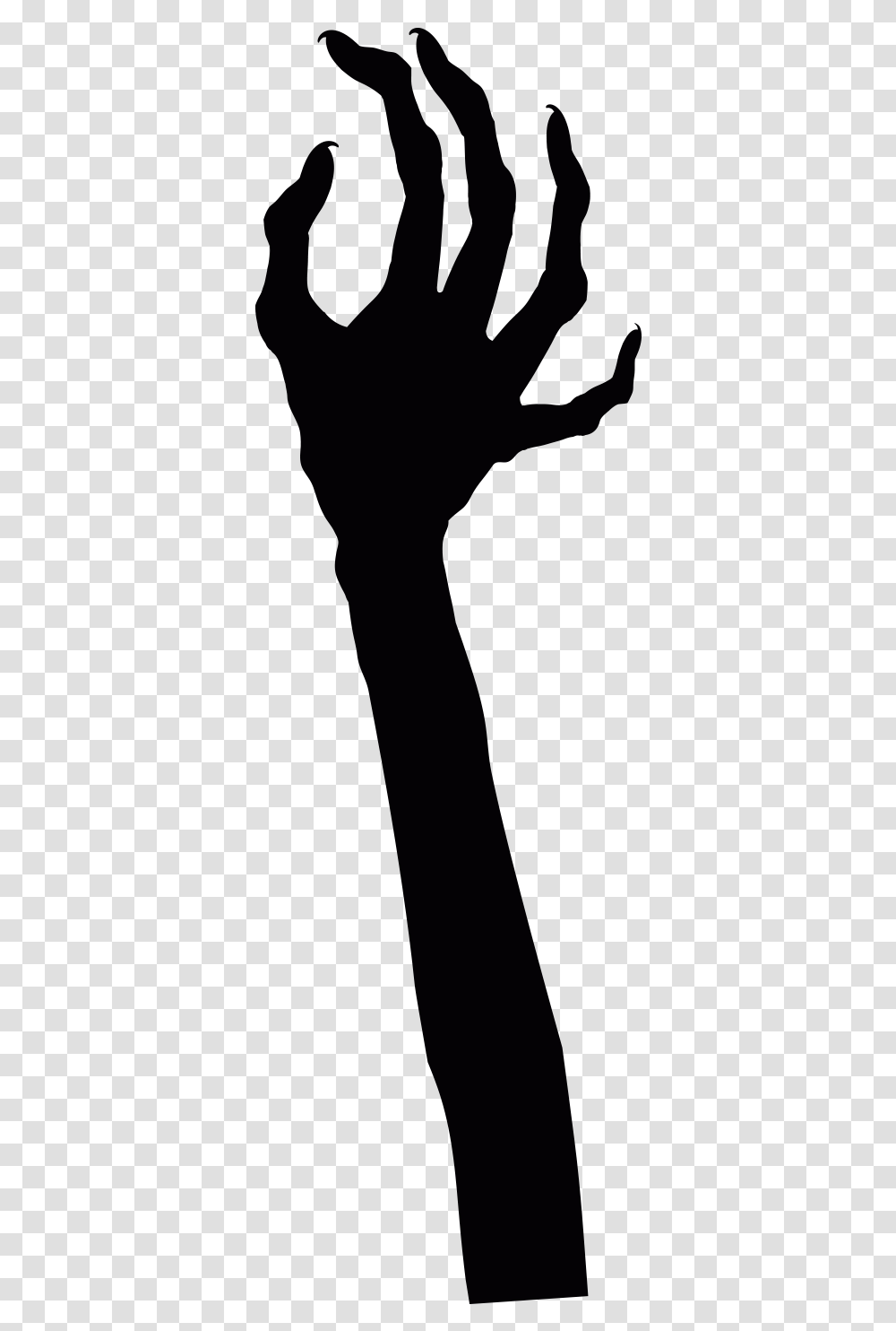Ghost Devil Claw Halloween Ghost Hand, Person, People, Silhouette, Cutlery Transparent Png