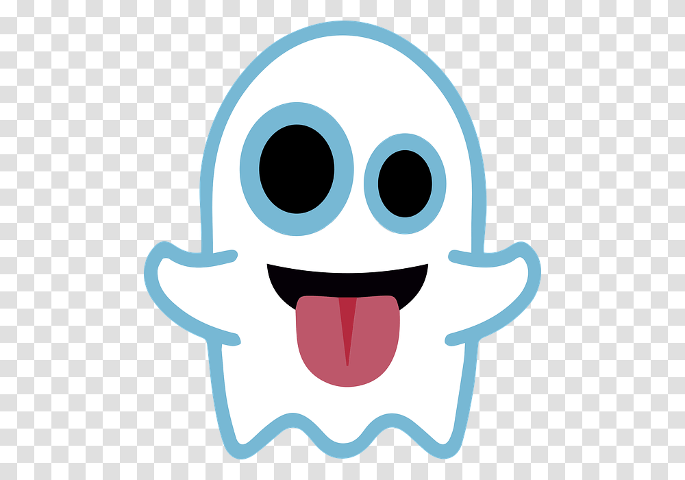 Ghost Emoji Halloween Vector Graphic Pixabay Halloween Emoticons, Mouth, Lip, Pac Man Transparent Png