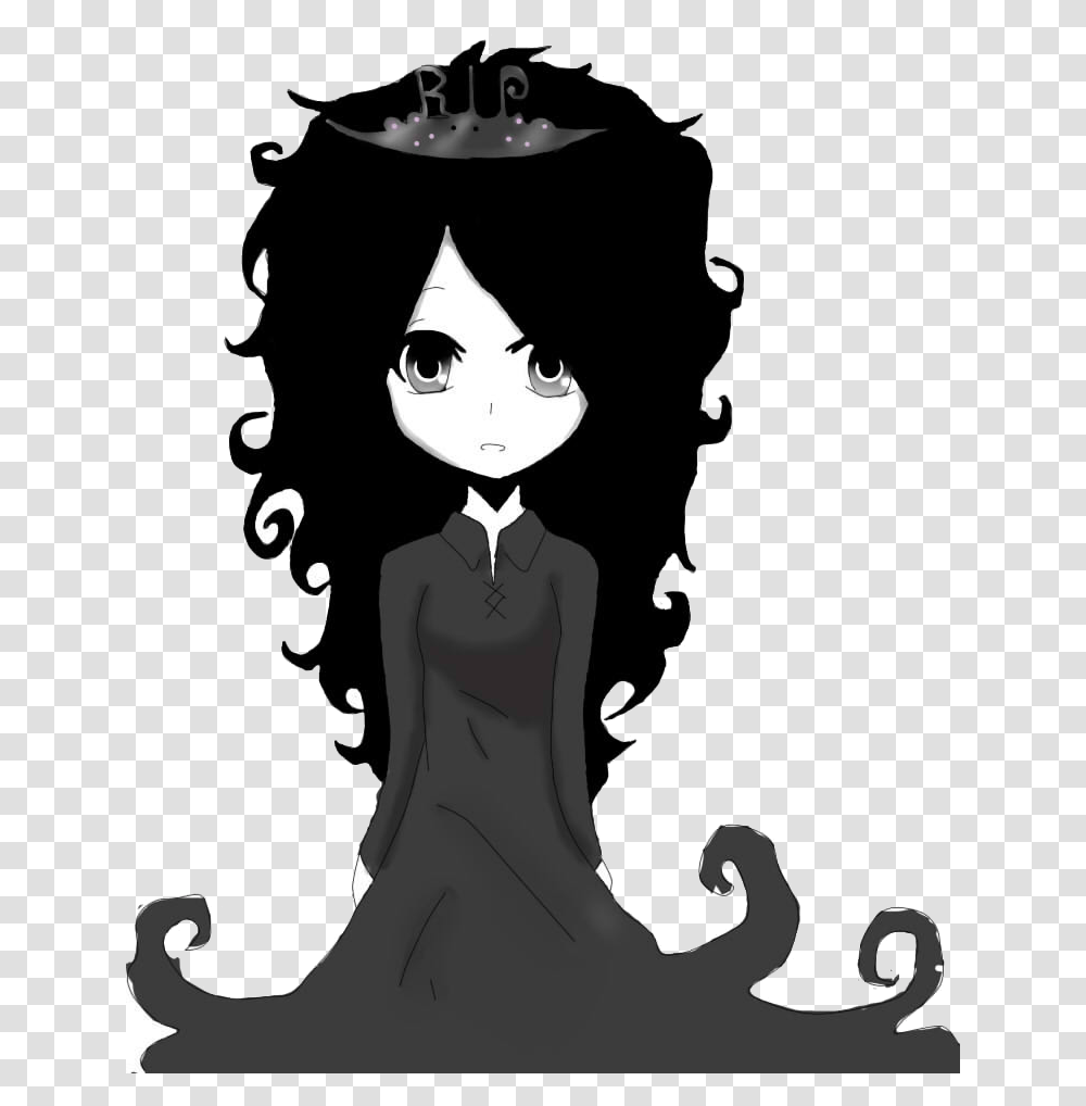 Ghost Girl Clipart Black And White Stock Girl Ghost Cartoon, Silhouette, Person, Human, Stencil Transparent Png