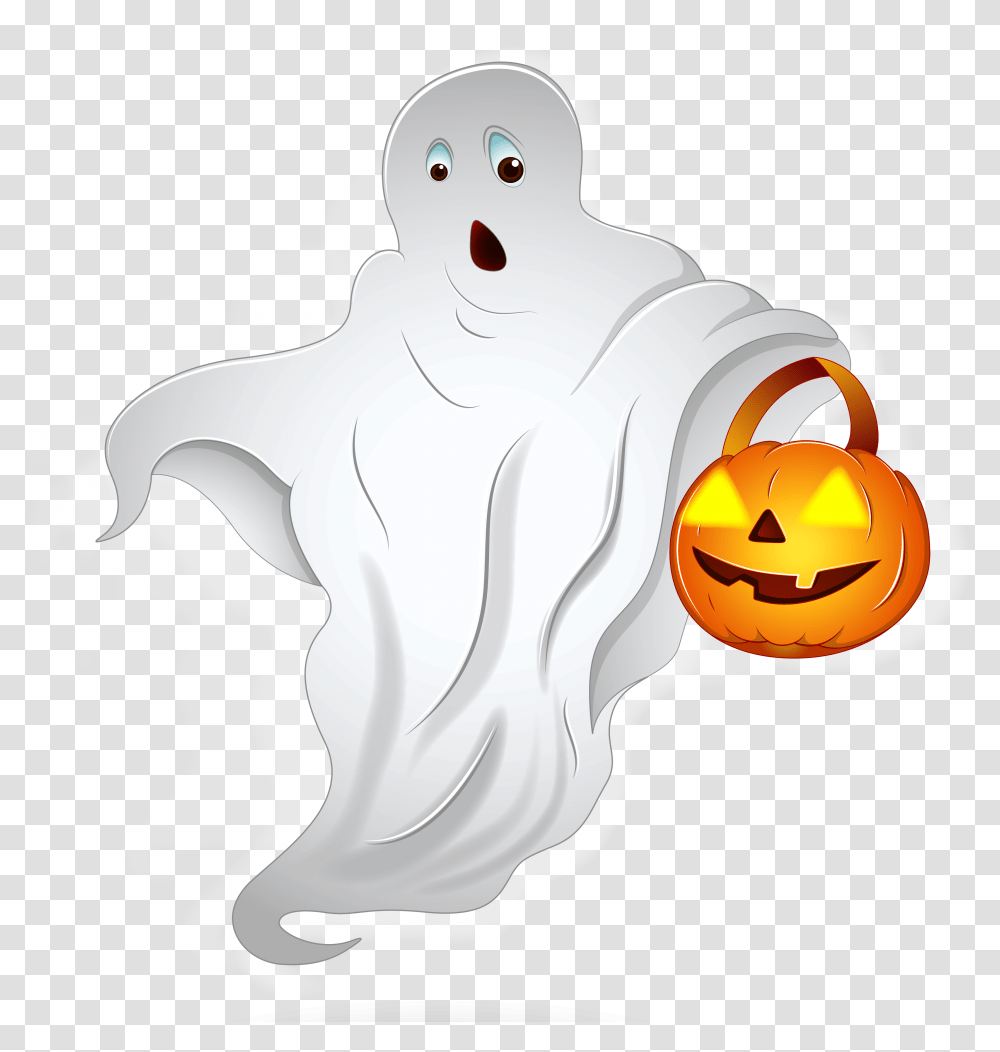Ghost Halloween Ghost With Pumpkin, Graphics, Art, Outdoors, Mammal Transparent Png