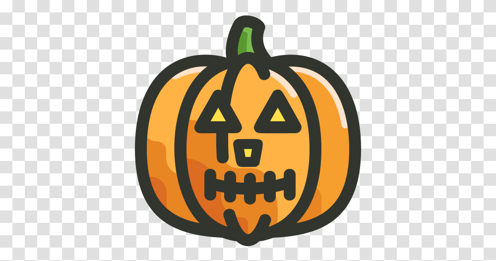 Ghost Halloween Pumpkin Free Icon Of, Plant, Vegetable, Food, Produce Transparent Png