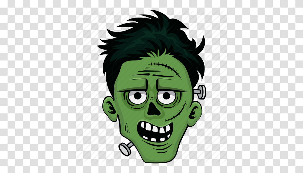 Ghost Horror Monster Spooky Zombie Icon, Head, Green Transparent Png