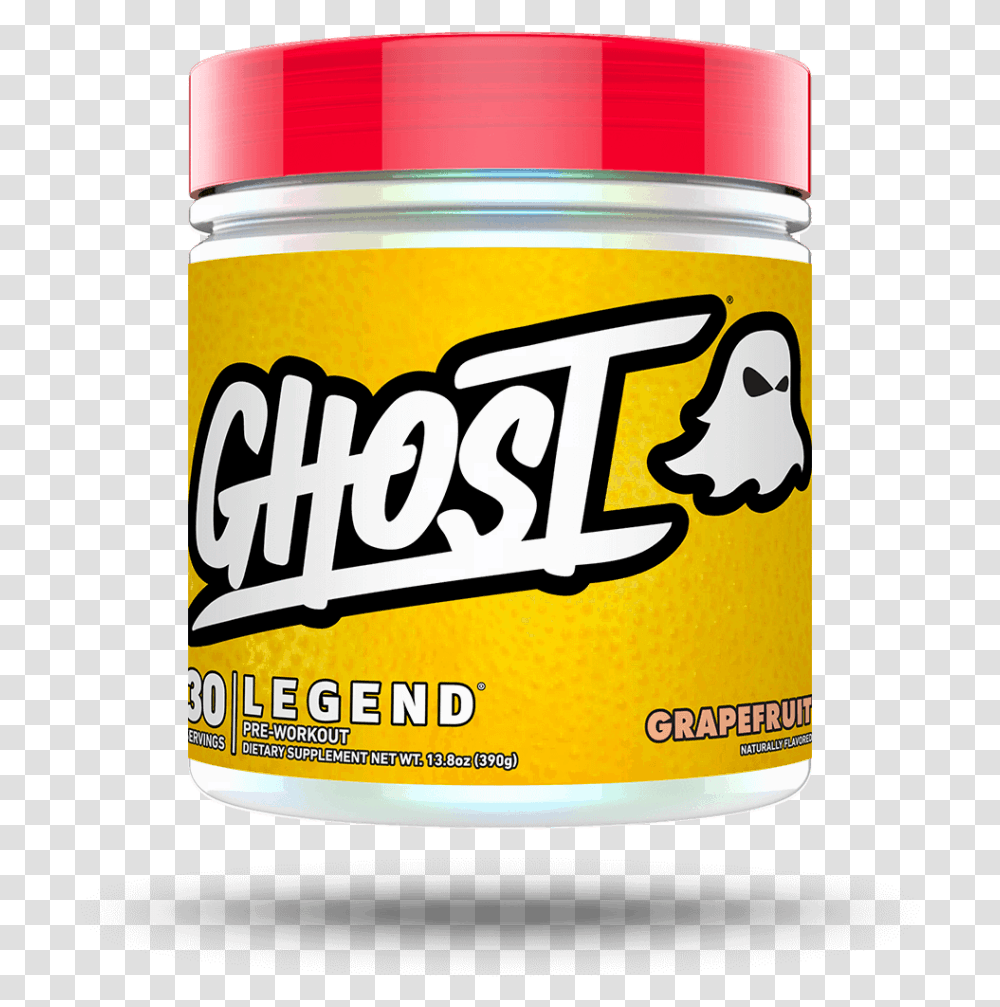 Ghost Legend Pre Workout Grapefruit Ghost Pre Workout All Flavors, Ketchup, Food, Tin, Beer Transparent Png