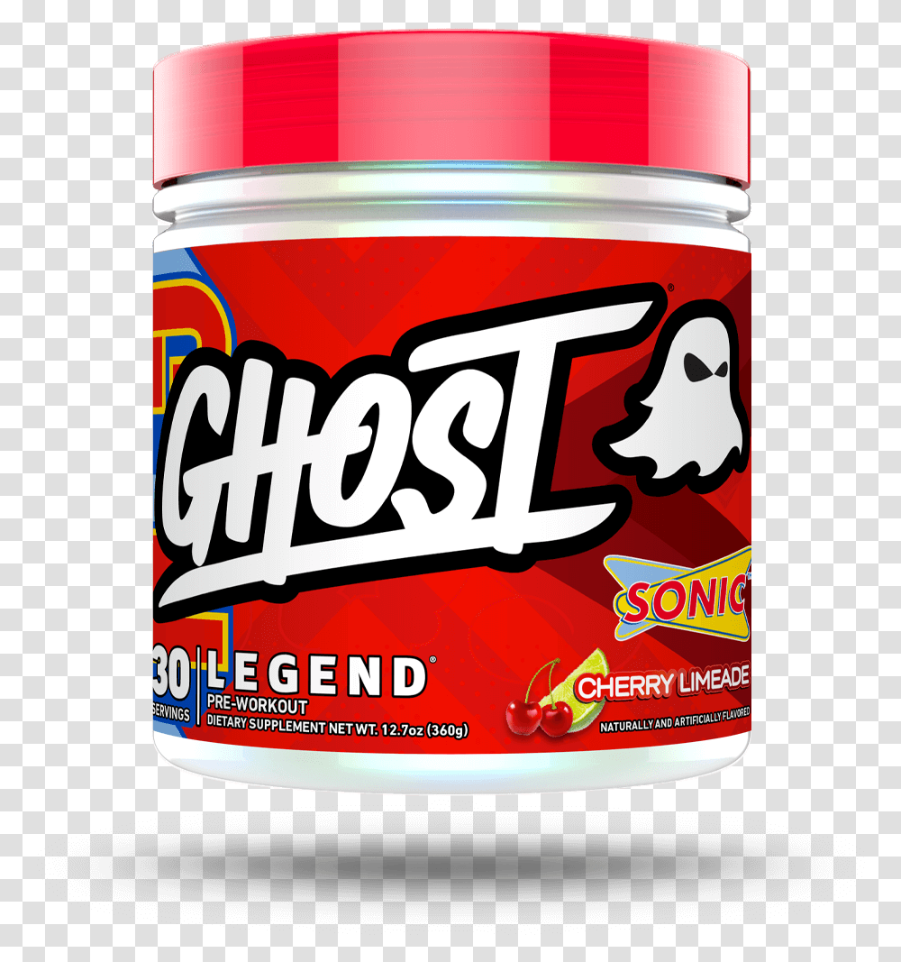 Ghost Legend X Sonic Sonic Cherry Limeade Ghost, Ketchup, Food, Gum, Tin Transparent Png