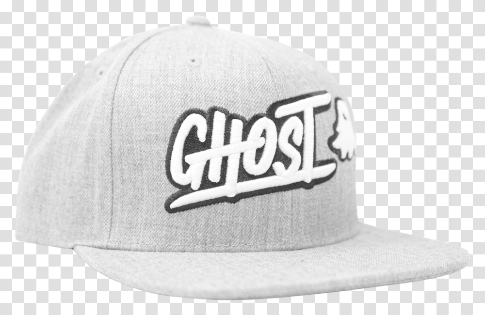 Ghost Logo Heather Gray Snapback Baseball Cap, Apparel, Hat Transparent Png