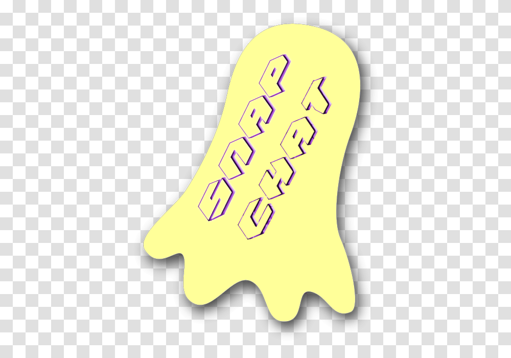 Ghost Representation Of Snapchat, Label, Hand, Food Transparent Png
