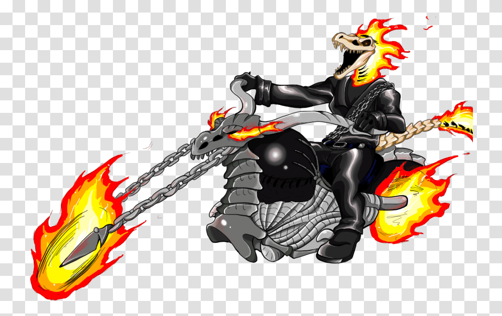 Ghost Rider Becky Illustration, Person, Motorcycle Transparent Png