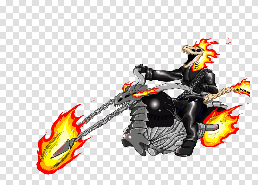 Ghost Rider Becky, Person, Motorcycle, Vehicle, Transportation Transparent Png