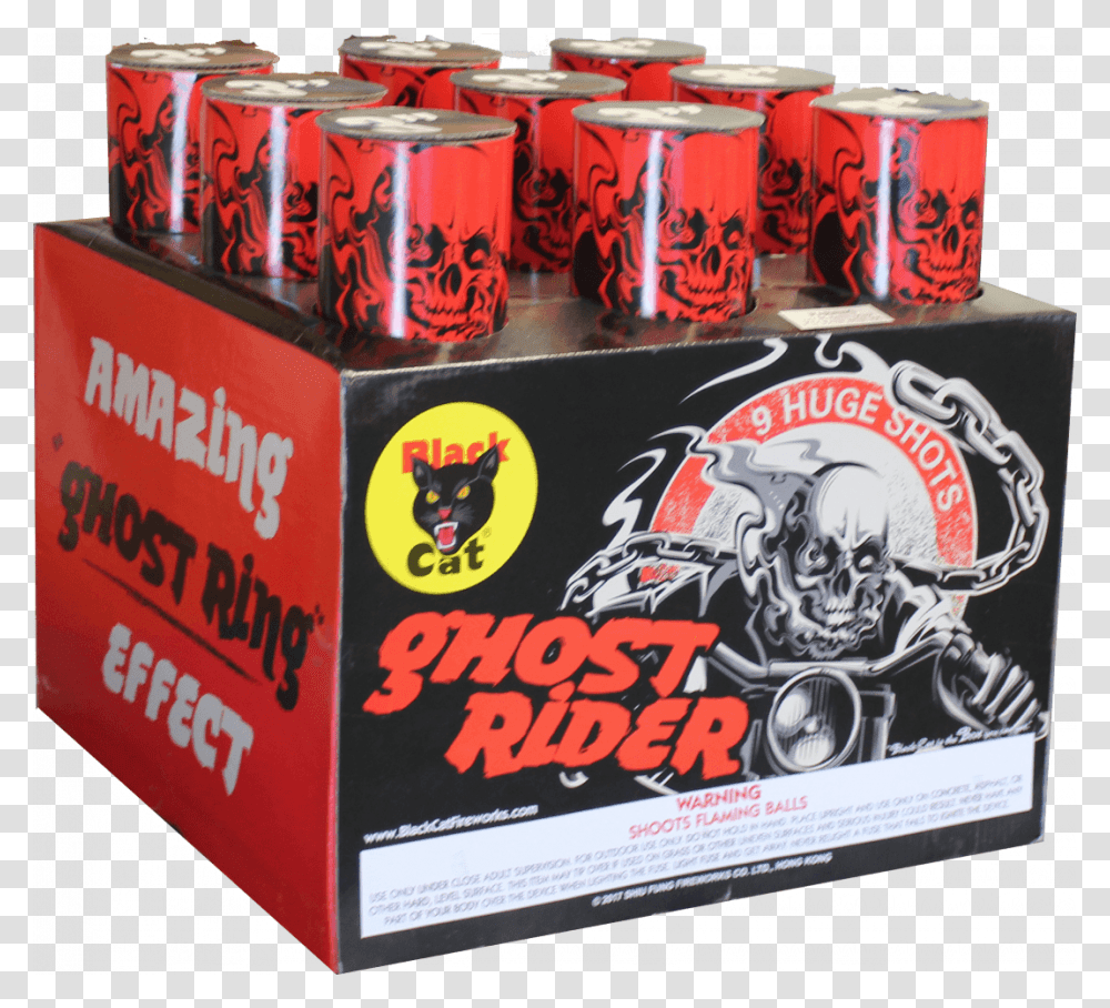 Ghost Rider Black Cat Fireworks, Tin, Can, Beverage, Drink Transparent Png