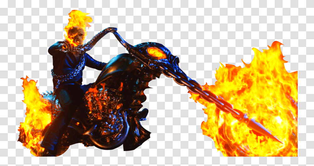 Ghost Rider Face Clipart Ghost Rider, Person, Bonfire, Flame, Pattern Transparent Png