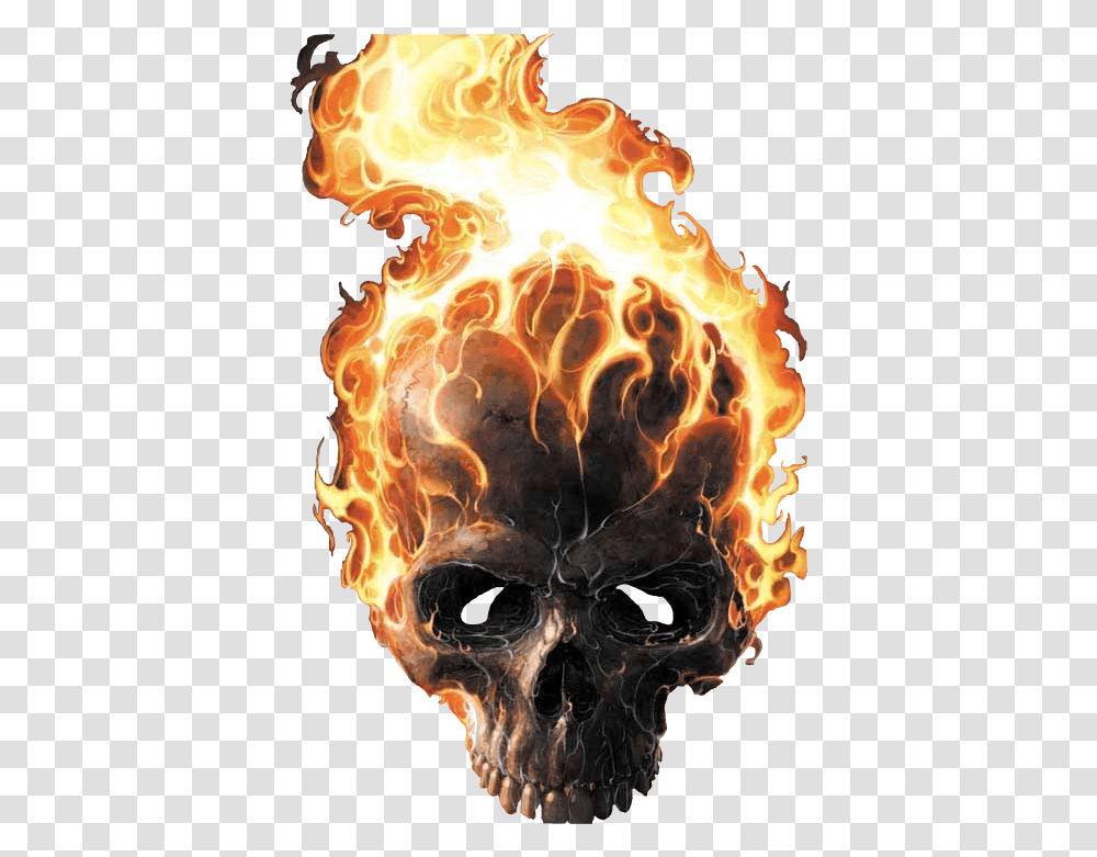 Ghost Rider Face, Fire, Bonfire, Flame Transparent Png