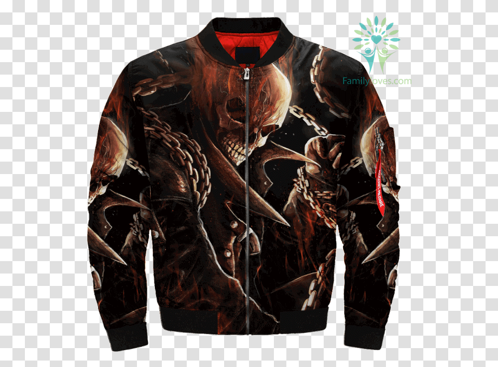 Ghost Rider Over Print Jacket Tag Familyloves Jacket, Painting, Apparel Transparent Png