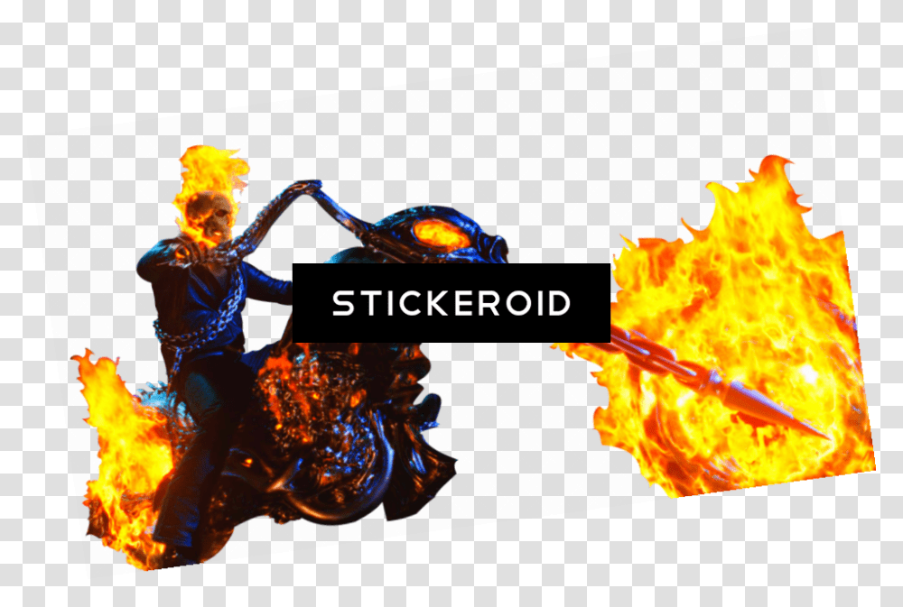 Ghost Rider, Person, Bonfire, Flame, Lighting Transparent Png