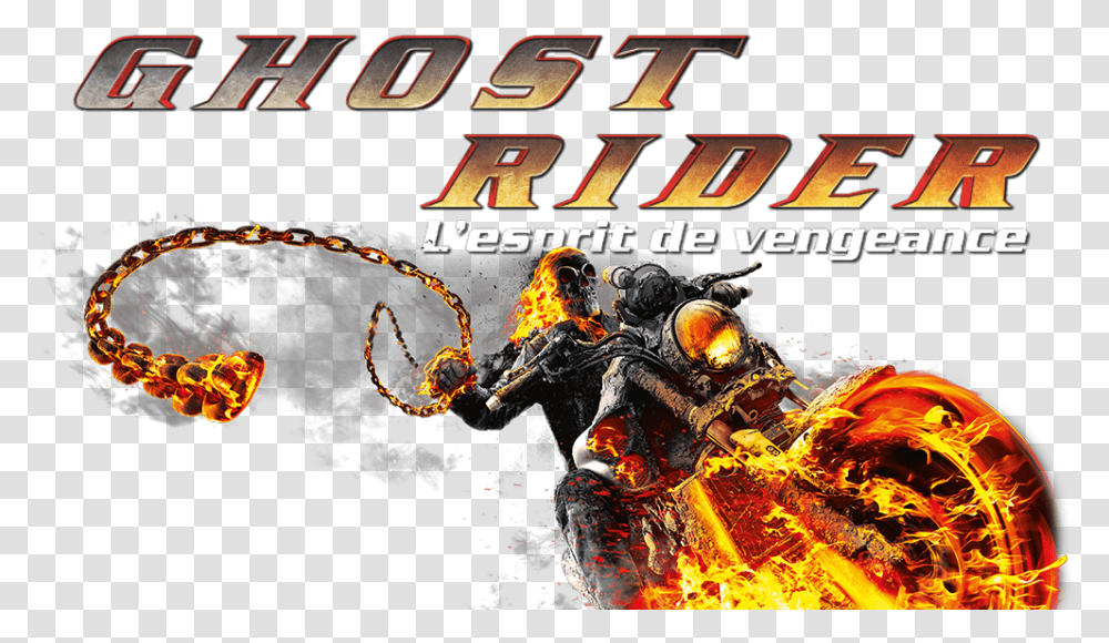 Ghost Rider Spirit Of Vengeance Title, Poster, Advertisement, Person Transparent Png