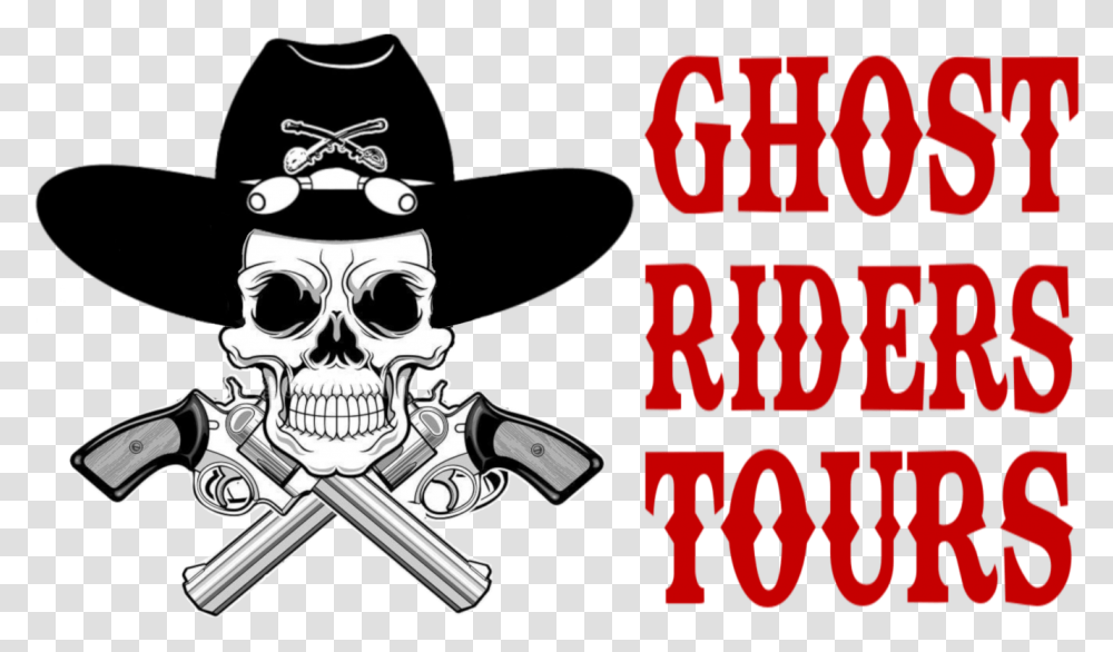 Ghost Riders Tours Logo Skull, Person, Human, Apparel Transparent Png