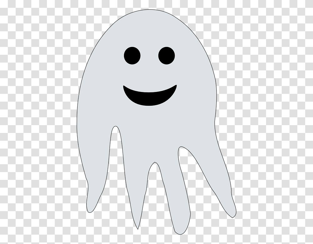 Ghost Scare Halloween Horror Dead Haunted Creepy Cartoon Soul, Stencil, Silhouette Transparent Png