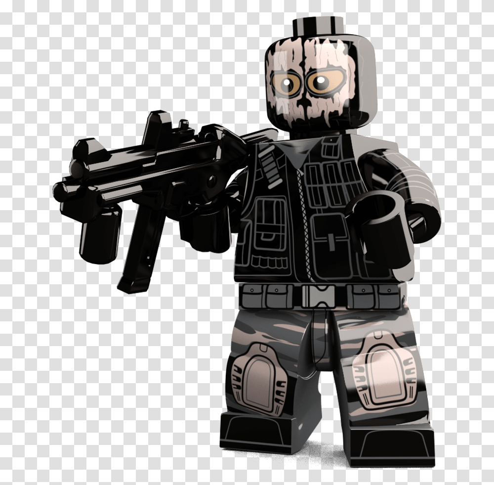 Ghost Soldier Lego Call Of Duty Minifigures, Gun, Weapon, Weaponry, Robot Transparent Png