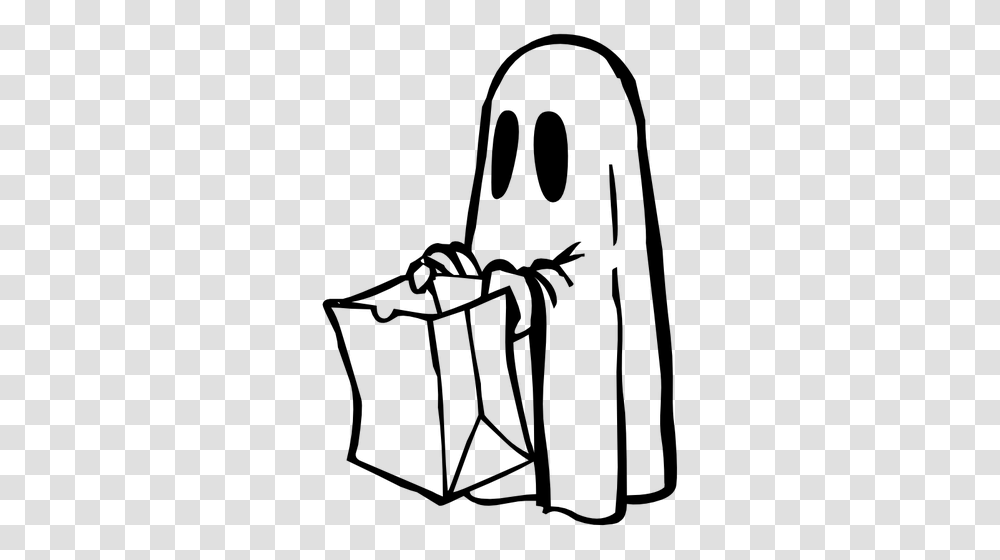 Ghost With A Paper Bag Vector Image, Gray, World Of Warcraft Transparent Png