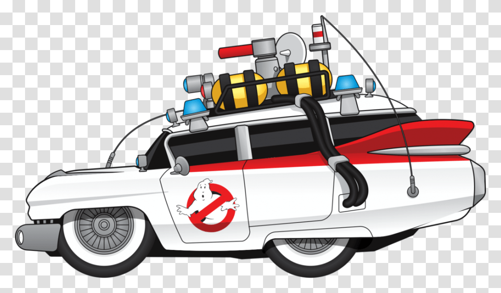 Ghostbuster Ecto 1 Cartoon, Vehicle, Transportation, Roof Rack, Bumper Transparent Png