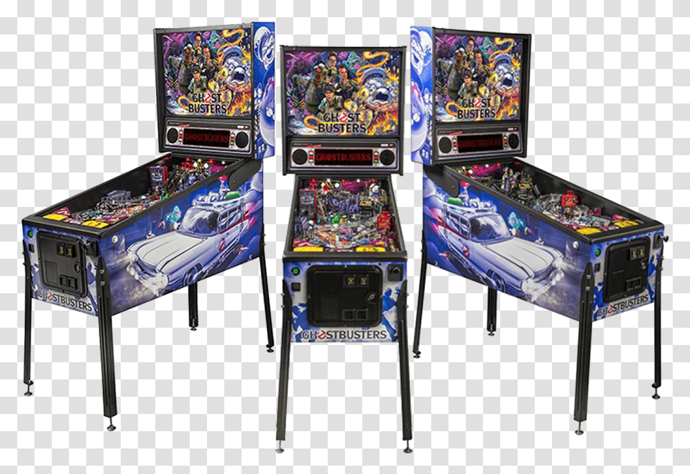Ghostbuster Pinball Machine, Arcade Game Machine, Monitor, Screen, Electronics Transparent Png