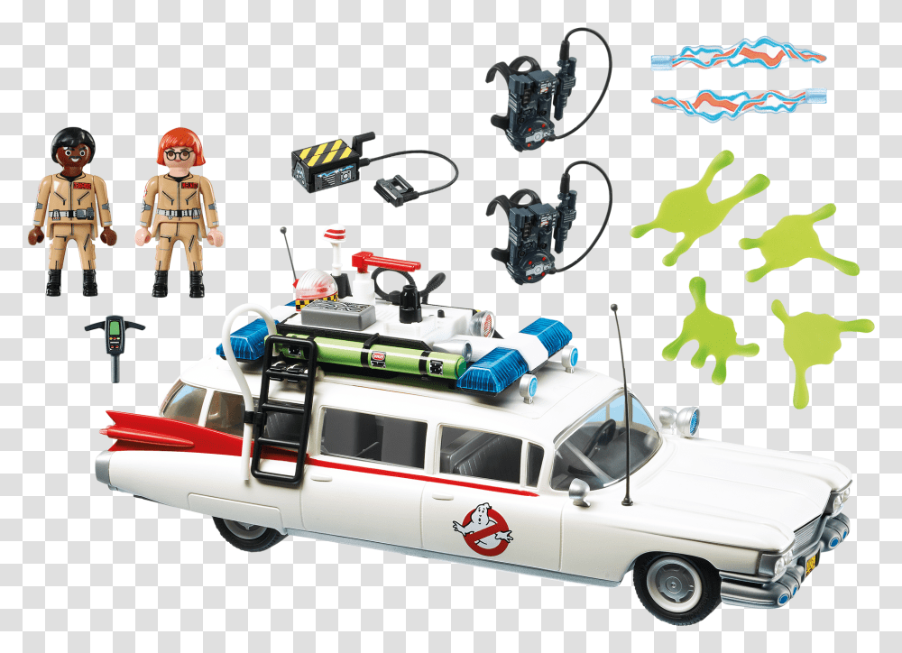 Ghostbusters Ecto 1 9220 Playmobil Ghostbusters Car, Person, Vehicle, Transportation, Machine Transparent Png