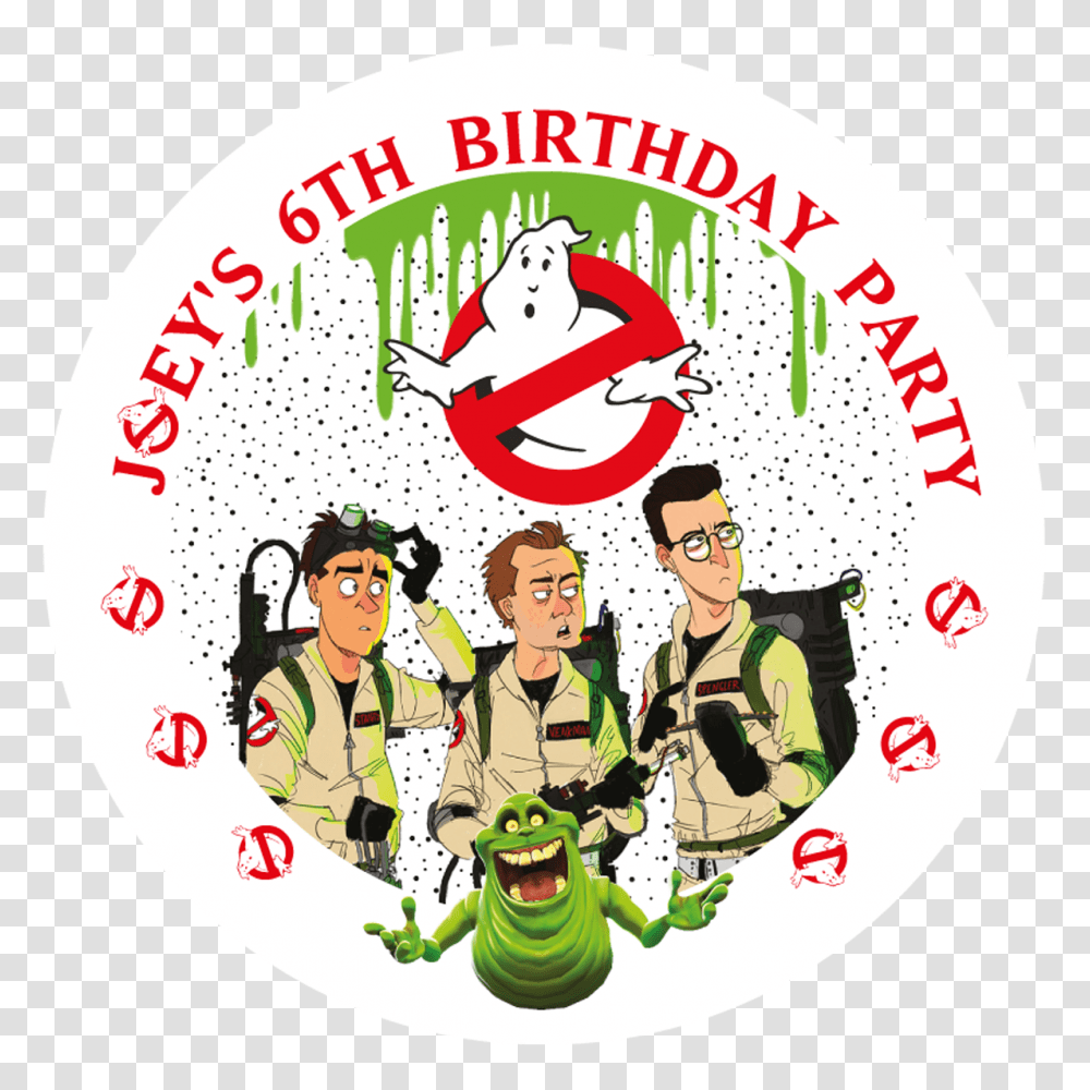 Ghostbusters Party Box Stickers Partywraps, Person, Military Uniform, Poster, Advertisement Transparent Png