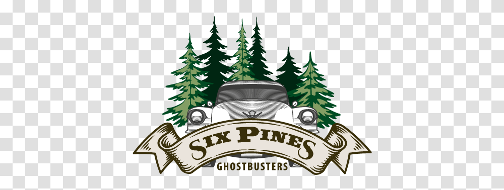 Ghostbusters Six Pines Haunted Christmas Tree, Plant, Logo, Symbol, Trademark Transparent Png