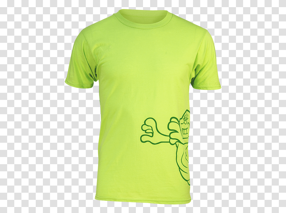 Ghostbusters Slimer Running Shirt Active Shirt, Apparel, T-Shirt, Sleeve Transparent Png