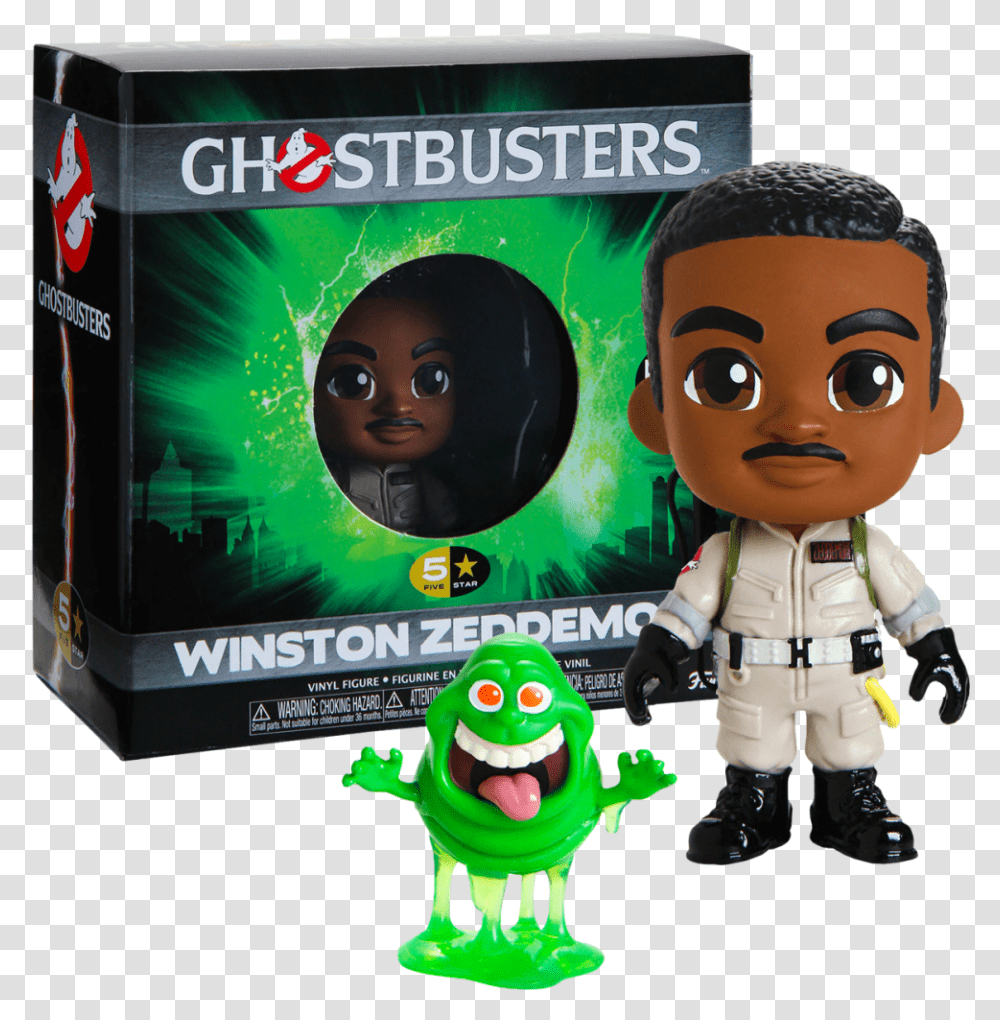 Ghostbusters Winston Zeddemore & Slimer 5star Vinyl Ghostbusters The Video Game, Person, Human, Doll, Toy Transparent Png