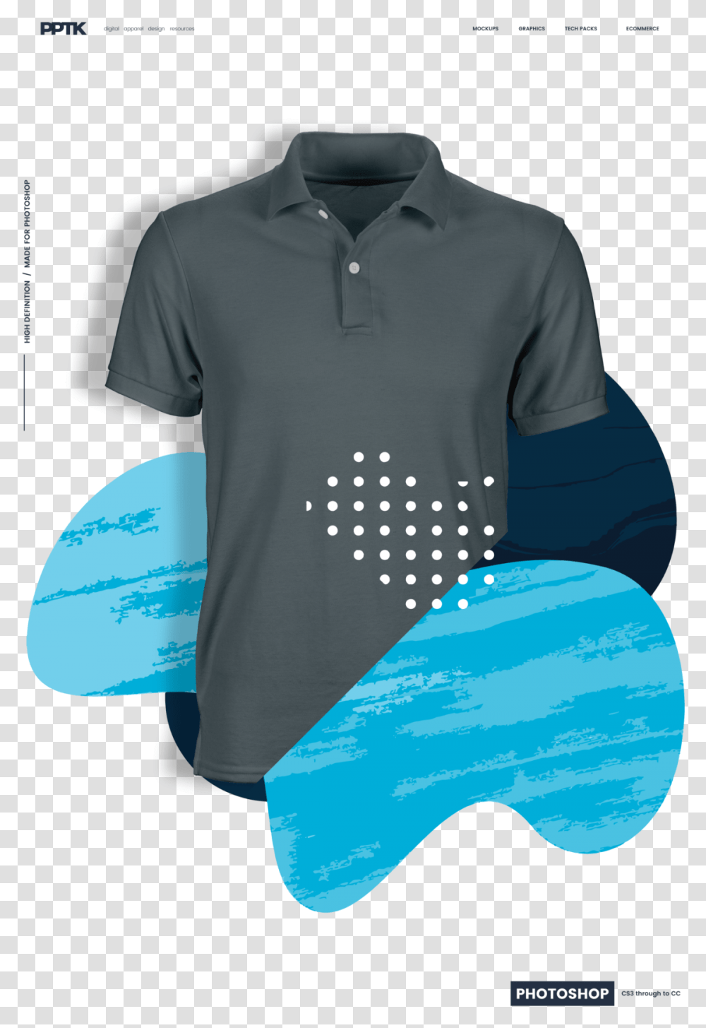 Ghosted Mens Polo Shirt Template Photoshop Hero Mockup T Shirt Polo Free, T-Shirt, Sleeve, Person Transparent Png
