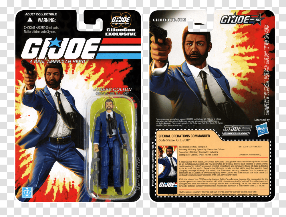 Gi Joe Action Figure Packaging, Person, Poster, Advertisement, Flyer Transparent Png