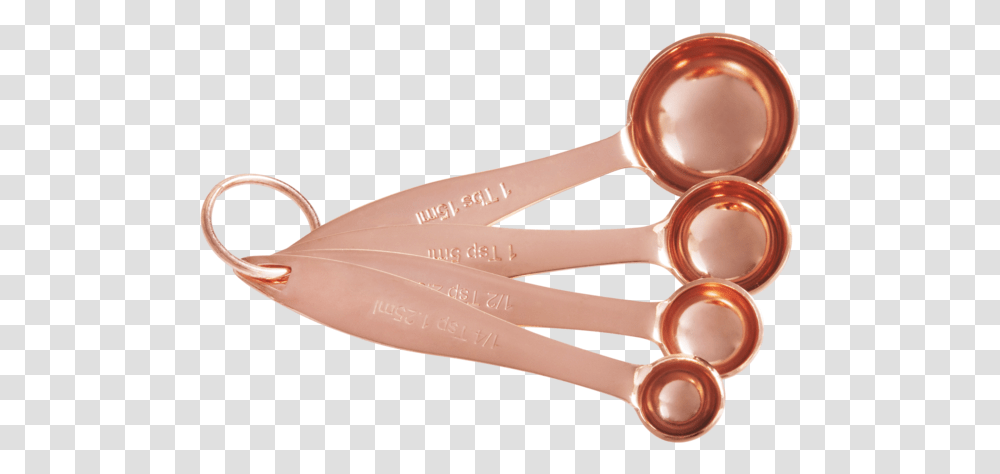 Giadzy Copper Plated Measuring Spoons, Scissors, Blade, Weapon, Weaponry Transparent Png