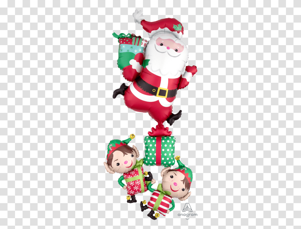 Giant Multi Balloon Christmas Characters Stacker, Snowman, Dessert, Food, Sweets Transparent Png