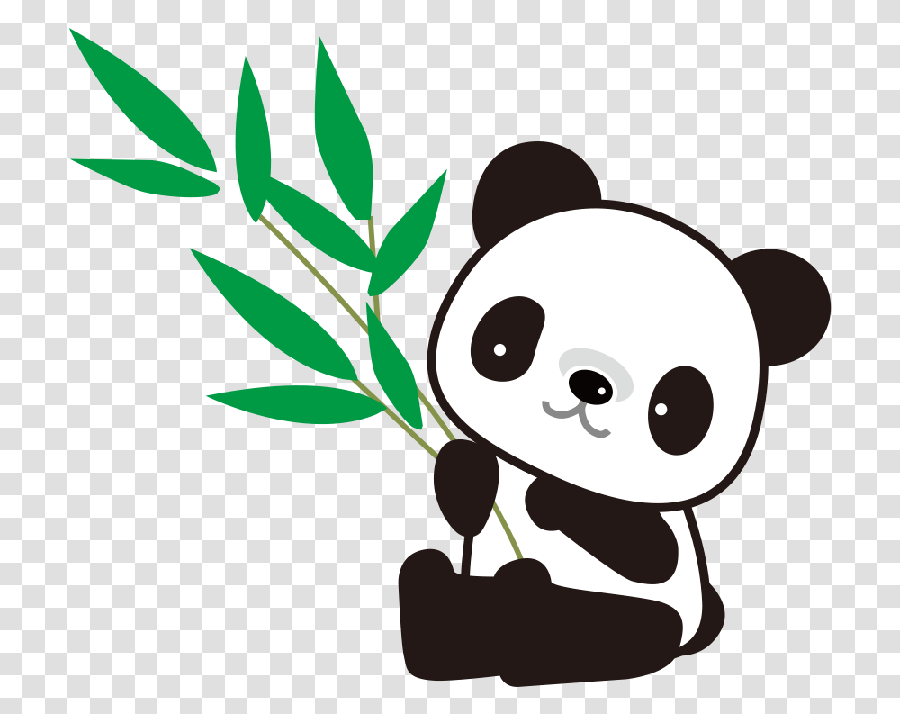 Giant Panda Bamboo Drawing Cute Panda With Bamboo Drawing, Stencil, Cupid, Face, Silhouette Transparent Png
