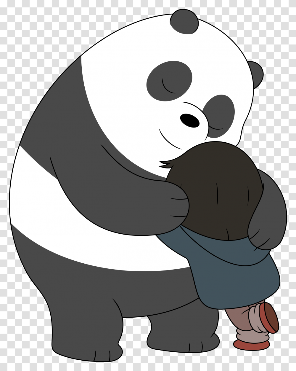 Giant Panda Bear Desktop Wallpaper Drawing Cuteness Panda Bear We Bare Bears, Animal, Bird, Stencil, Mammal Transparent Png