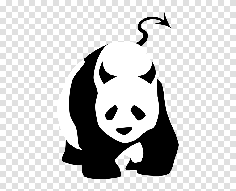 Giant Panda Bear Silhouette Sticker Kung Fu Panda, Stencil, Snowman, Winter, Outdoors Transparent Png