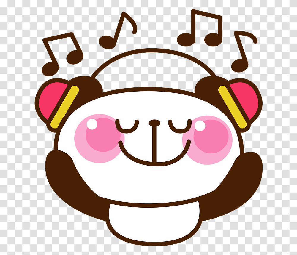 Giant Panda Is Listening To Music Clipart Free Download Listening To Music Clipart, Leisure Activities Transparent Png