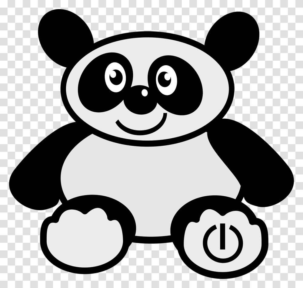 Giant Panda Teddy Bear Cuteness Computer Icons Animal Cartoon, Stencil, Toy, Rattle Transparent Png